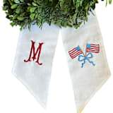 "Personalized Patriotic Wreath Sash" - Wreaths in white by Virginia Marcello