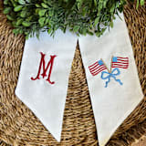 "Personalized Patriotic Wreath Sash" - Wreaths in white by Virginia Marcello