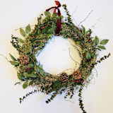 "Holiday Eucalyptus Green Wreath" - Wreaths in green by AlisonJerry