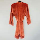 "Rust Orange Velvet Robe" - Robes in orange by Jordan Perry