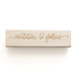 "Invitation to Follow Stamp" - Rubber Stamps in white by Paper Sushi