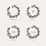 "Vintage Roses Monogram Stamp No. 2" - Rubber Stamps in multicolorassorted-colors by Tara Grangroth