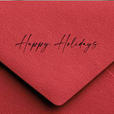 "Happy Holidays Handwritten Stamp | Self-Inking Stamp" - Rubber Stamps in black by Samantha Malvey