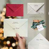 "Happy Holidays Handwritten Stamp | Self-Inking Stamp" - Rubber Stamps in black by Samantha Malvey