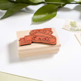 "Kindly Deliver To Banner Stamp" - Rubber Stamps in brown by Paper Sushi