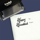 "Happy Hanukkah To From Tag Stamp" - Rubber Stamps in black by The Homebody Society
