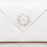 "SELF-INK 'Alpine Meadow' Custom Monogram Stamp | Hickory Smoke Ink Color" - Rubber Stamps in gray by Tara Grangroth