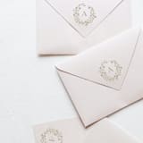 "SELF-INK 'Alpine Meadow' Custom Monogram Stamp | Hickory Smoke Ink Color" - Rubber Stamps in gray by Tara Grangroth