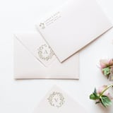 "SELF-INK 'Alpine Meadow' Custom Monogram Stamp | Hickory Smoke Ink Color" - Rubber Stamps in gray by Tara Grangroth