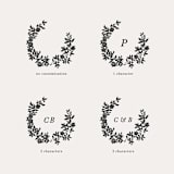 "Vintage Roses Monogram Stamp No. 1" - Rubber Stamps in multicolorassorted-colors by Tara Grangroth