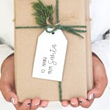 "Santa Stamp for Christmas Gift Tags Personalized With Your Child's Name" - Rubber Stamps in multicolorassorted-colors by The Homebody Society