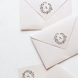 "SELF-INK 'Alpine Meadow' Custom Monogram Stamp | Ground Espresso Ink Color | 1 Letter" - Rubber Stamps in brown by Tara Grangroth