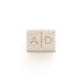 "Personalized Wedding Monogram Stamp / Modern Minimalist" - Rubber Stamps in natural by Paper Sushi