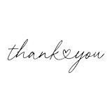 "Thank You Wedding Stamp | Self-Inking | Black Ink" - Rubber Stamps in green by Casey Harp