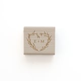 "Personalized Heart Wedding Monogram Stamp" - Rubber Stamps in purple by Paper Sushi