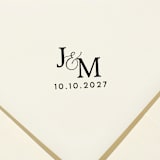 "Wedding Monogram with Date Stamp | Self Inking Monogram Stamp" - Rubber Stamps in black by Samantha Malvey