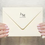 "Wedding Monogram with Date Stamp | Self Inking Monogram Stamp" - Rubber Stamps in black by Samantha Malvey