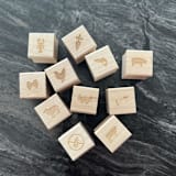 "Meal Choice Rubber Stamp for Place Cards - Multiple Options" - Rubber Stamps in natural by The Homebody Society
