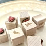 "Meal Choice Rubber Stamp for Place Cards - Multiple Options" - Rubber Stamps in natural by The Homebody Society