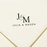 "Wedding Monogram Stamp | Self Inking Monogram Stamp" - Rubber Stamps in black by Samantha Malvey