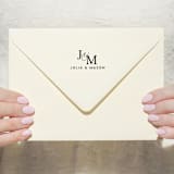 "Wedding Monogram Stamp | Self Inking Monogram Stamp" - Rubber Stamps in black by Samantha Malvey
