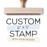 "Wedding Logo Stamp | 2x5 Custom Rubber Stamp | Send Your Design" - Rubber Stamps in multicolorassorted-colors by Alyssa Cook