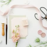 "Save the Date Script Stamp" - Rubber Stamps in green by Paper Sushi