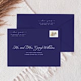 "White Ink Romantic Script Address Stamp | Wooden Stamp Set" - Address Stamps in white by Samantha Malvey