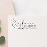 "Script Return Address Stamp | Self-Inking Stamp" - Address Stamps in multicolor by Sara Luke