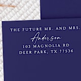 "White Ink Engagement Address Stamp Set | Wooden Stamp Set" - Address Stamps in white by Samantha Malvey