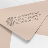"Art Deco Arch Address Stamp" - Address Stamps in multicolorassorted-colors by Paper Sushi