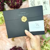 "White Ink Elegant Family Address Stamp Left-Aligned | Wooden Stamp Set" - Address Stamps in white by Samantha Malvey