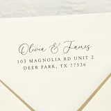"Romantic Love Address Stamp | Self Inking Return Address Stamp" - Address Stamps in black by Samantha Malvey