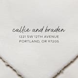 "Modern First Names Custom Address Stamp | Self Inking" - Address Stamps in black by Sara Luke