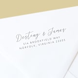 "Romantic Calligraphy Custom Self-Inking Return Address Stamp" - Address Stamps in black by The Homebody Society