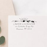 "Sunrise Ridge Stamp - Mountain Address Stamp | Self-inking Stamp" - Address Stamps in multicolorassorted-colors by Sara Luke
