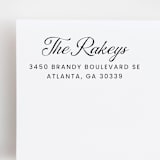 "Calligraphy Return Address Stamp | Wood Handle Stamp" - Address Stamps in multicolor by Sara Luke