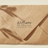 "Simple Script Address Stamp | Wood Handle Stamp" - Address Stamps in multicolorassorted-colors by Sara Luke