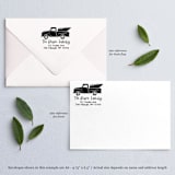 "Custom Holiday Truck Address Stamp | Self-Inking | Black Ink" - Address Stamps in black by Casey Harp