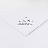 "Bow Calligraphy Stamp - Formal Script Address Stamp | Self-inking Stamp" - Address Stamps in multicolorassorted-colors by Sara Luke