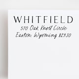 "Custom Address Stamp with Casual Handwriting | Self-Inking Stamp" - Address Stamps in black by Sara Luke