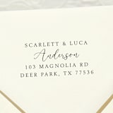 "Married Address Stamp | Self Inking Return Address Stamp" - Address Stamps in black by Samantha Malvey