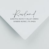 "Modern Handwriting Return Address Stamp | Self-Inking" - Address Stamps in black by Sara Luke