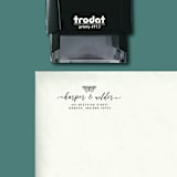 "Custom Return Address Stamp | Moth With Romantic Script Design | Self-Inking" - Address Stamps in black by The Homebody Society