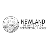 "Custom Illinois Address Stamp | Self-Inking | Black Ink" - Address Stamps in black by Casey Harp