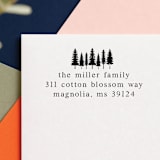 "Family Forest Return Address Stamp | Self-Inking Stamp" - Address Stamps in multicolor by Sara Luke