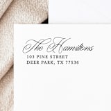 "Formal Wedding Address Stamp | Self-Inking Return Address Stamp" - Address Stamps in black by Samantha Malvey