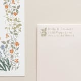 "SELF-INK 'Wild Clematis' Address Stamp | Hickory Smoke Ink Color" - Address Stamps in multicolorassorted-colors by Tara Grangroth