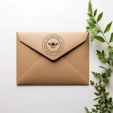 "Honey Bee Return Address Stamp, Round Self Inking" - Address Stamps in black by Port of Reverie