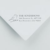 "Songbird Return Address Stamp | Self-Inking Stamp" - Address Stamps in black by Sara Luke